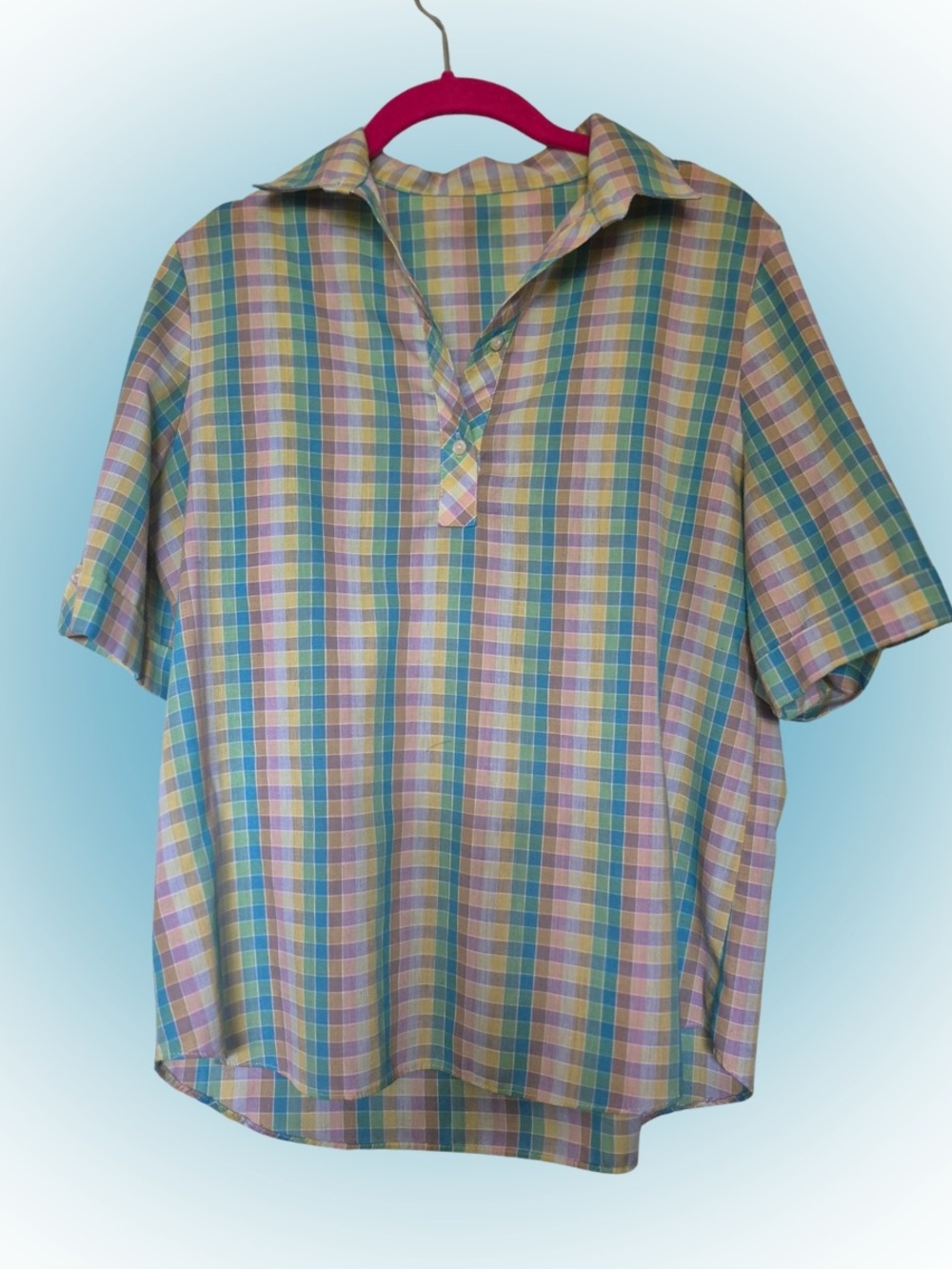 Vintage Preppy Pastel Top